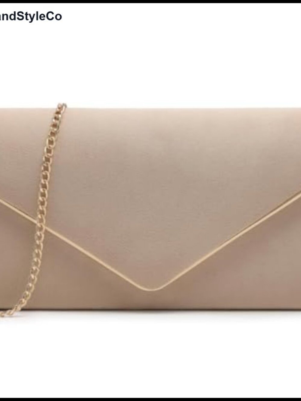 Luxury Faux Suede Envelope Clutch Evening Bag Detachable Chain Strap